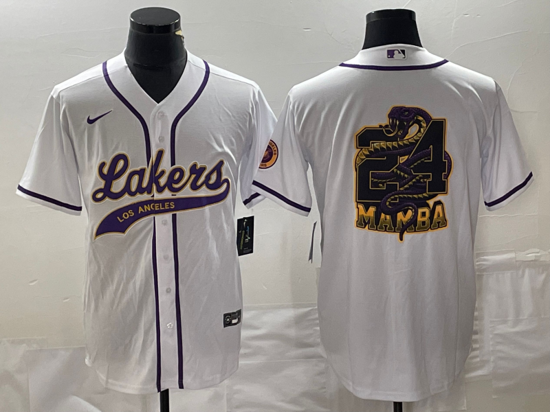 Men Los Angeles Lakers #24 Bryant white 2024 NBA Jersey20241120->los angeles lakers->NBA Jersey